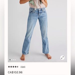 FP Shelby Low-Rise Boyfriend Jeans